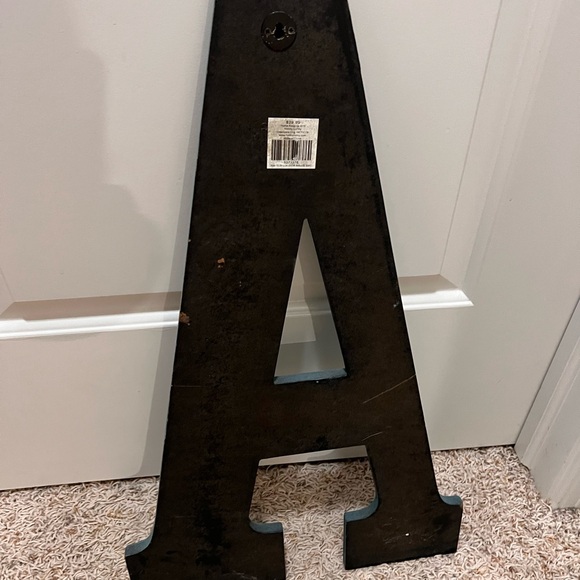 Extra Large Farmhouse Rustic Blue Wooden Initial Letter A - Picture 2 of 3